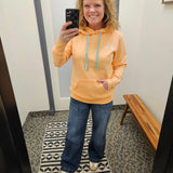 Peach Multi Draw Cord Hoodie Top - Sweatshirt LAKEGIRL