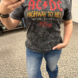 AC/DC Black Mineral Tee Tops- Tees AMERICAN NEEDLE