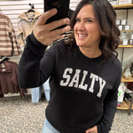 Black Salty Sweatshirt Top- Sweatshirt OAT COLLECTIVE