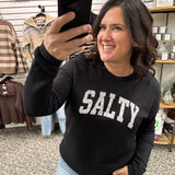 Black Salty Sweatshirt Top- Sweatshirt OAT COLLECTIVE