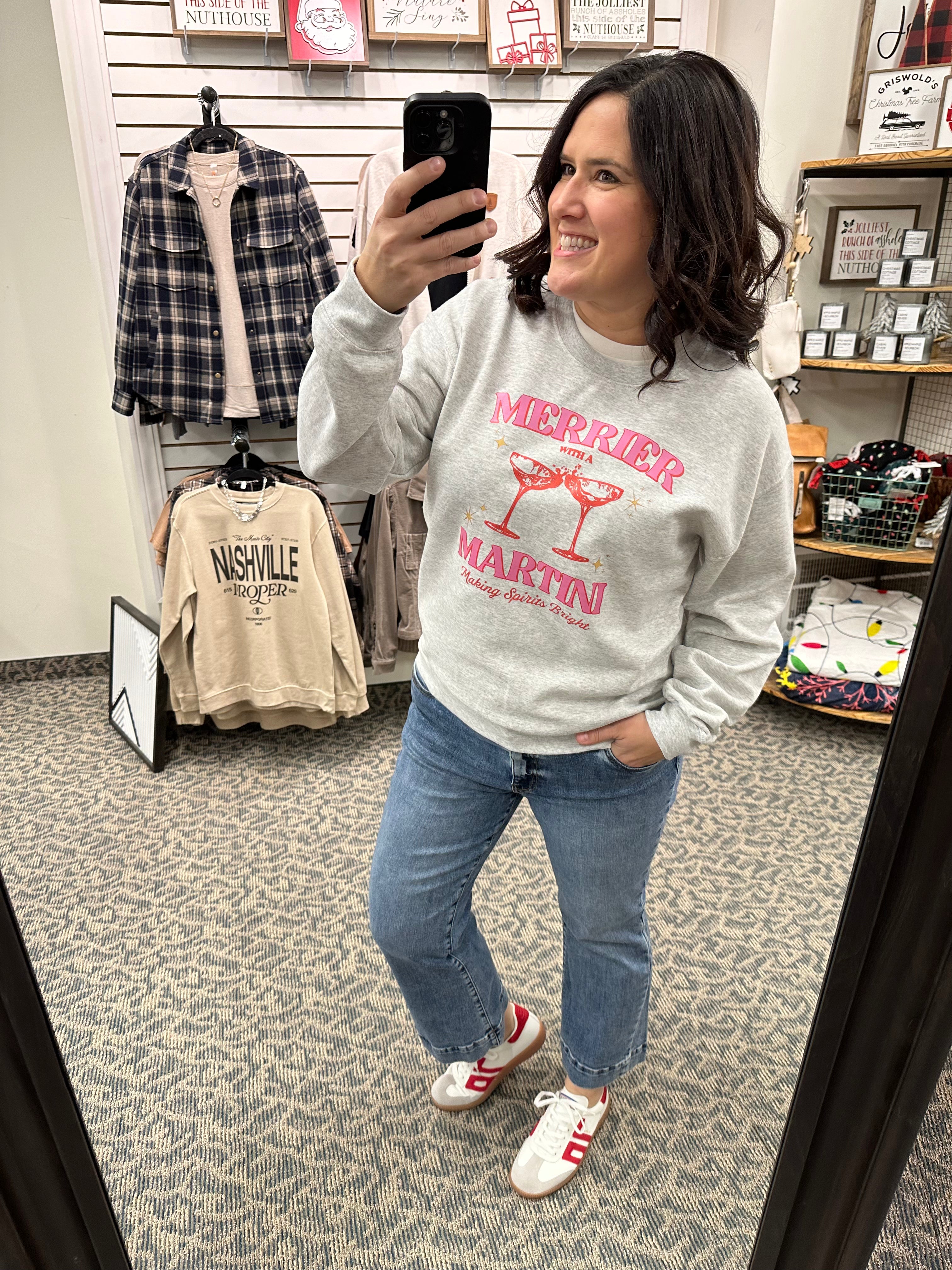 Merrier Martini Sweatshirt Top - Sweatshirt Bash