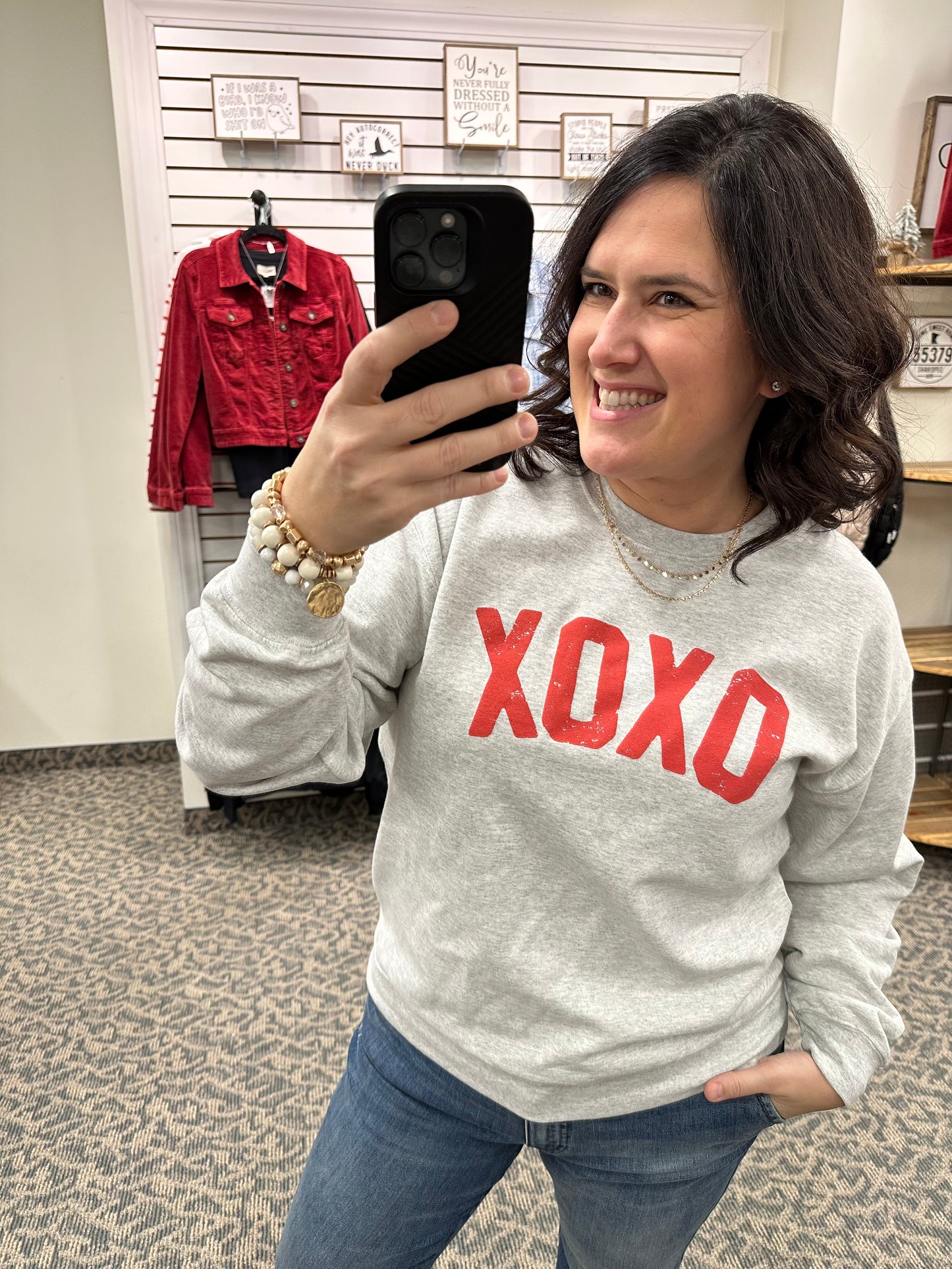 Grey XOXO Graphic Sweatshirt
Valentine's Sweatshirt
Spring Sweatshirt 