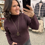 Heather Elderberry Dani Sweater Top - Sweater THREAD & SUPPLY
