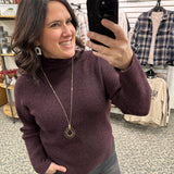 Heather Elderberry Dani Sweater Top - Sweater THREAD & SUPPLY