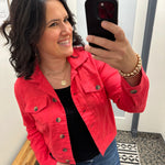 Julia Watermelon Linen Jacket Outerwear- Jackets KUT FROM THE KLOTH