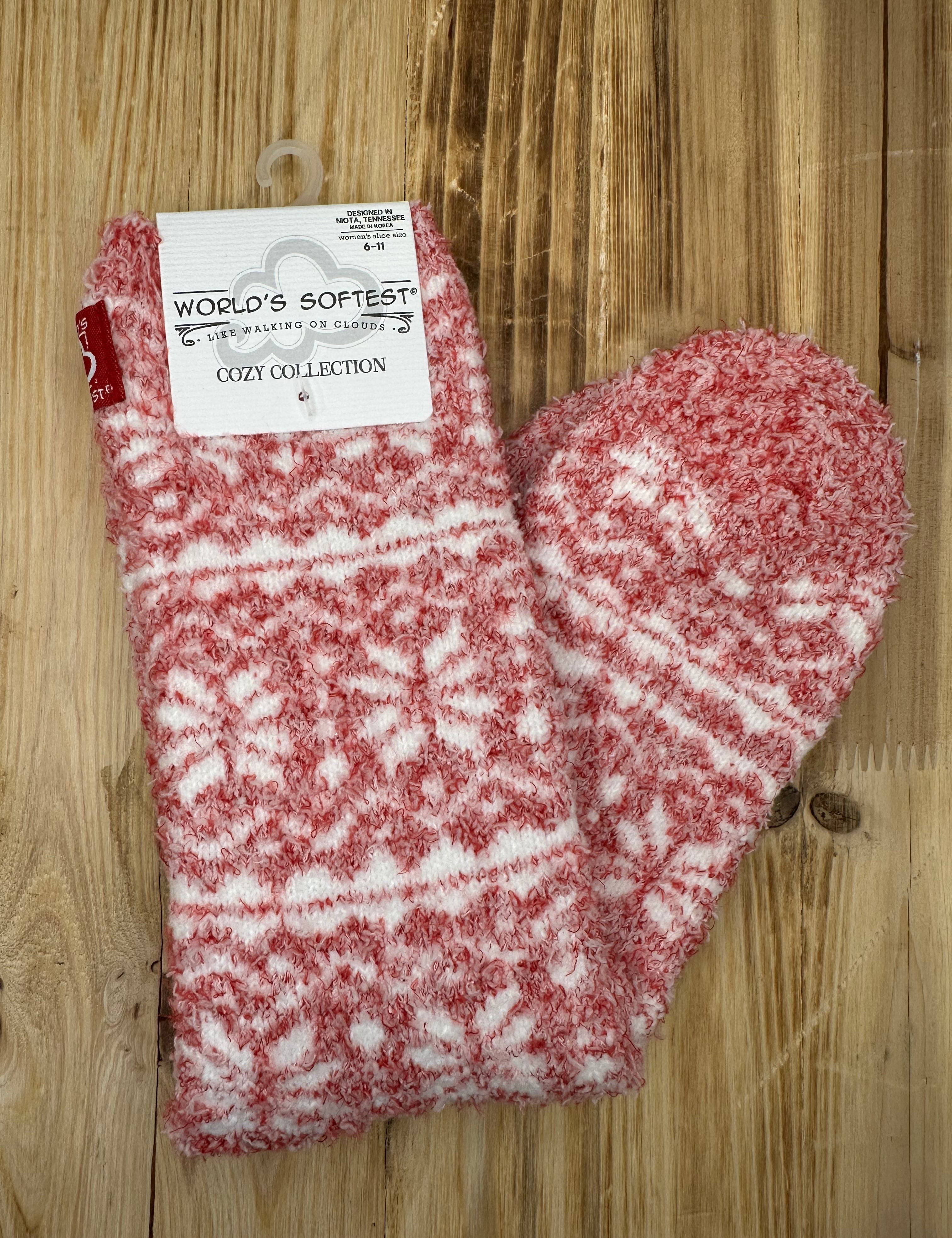 Fair Isle Red Socks Accessories- Socks CRESCENT SOCK COMPANY