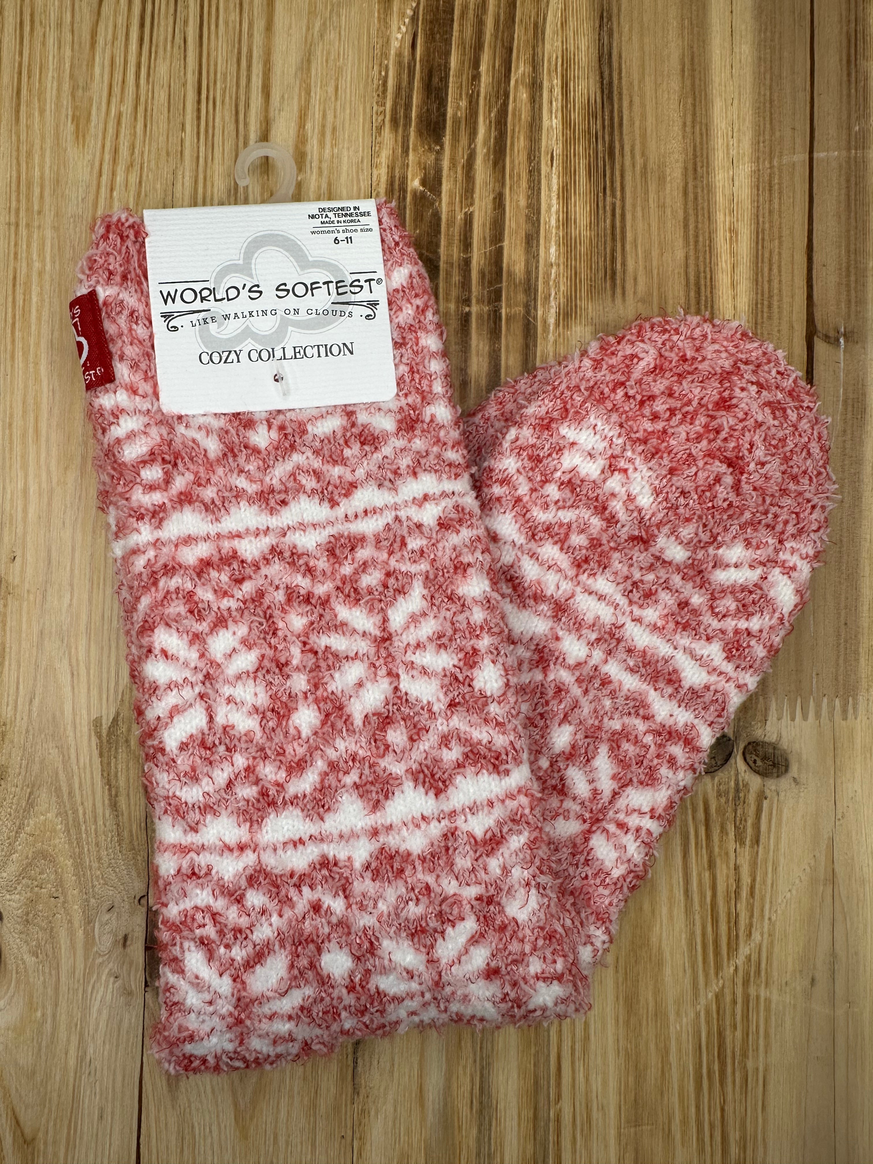 Fair Isle Red Socks Accessories- Socks CRESCENT SOCK COMPANY