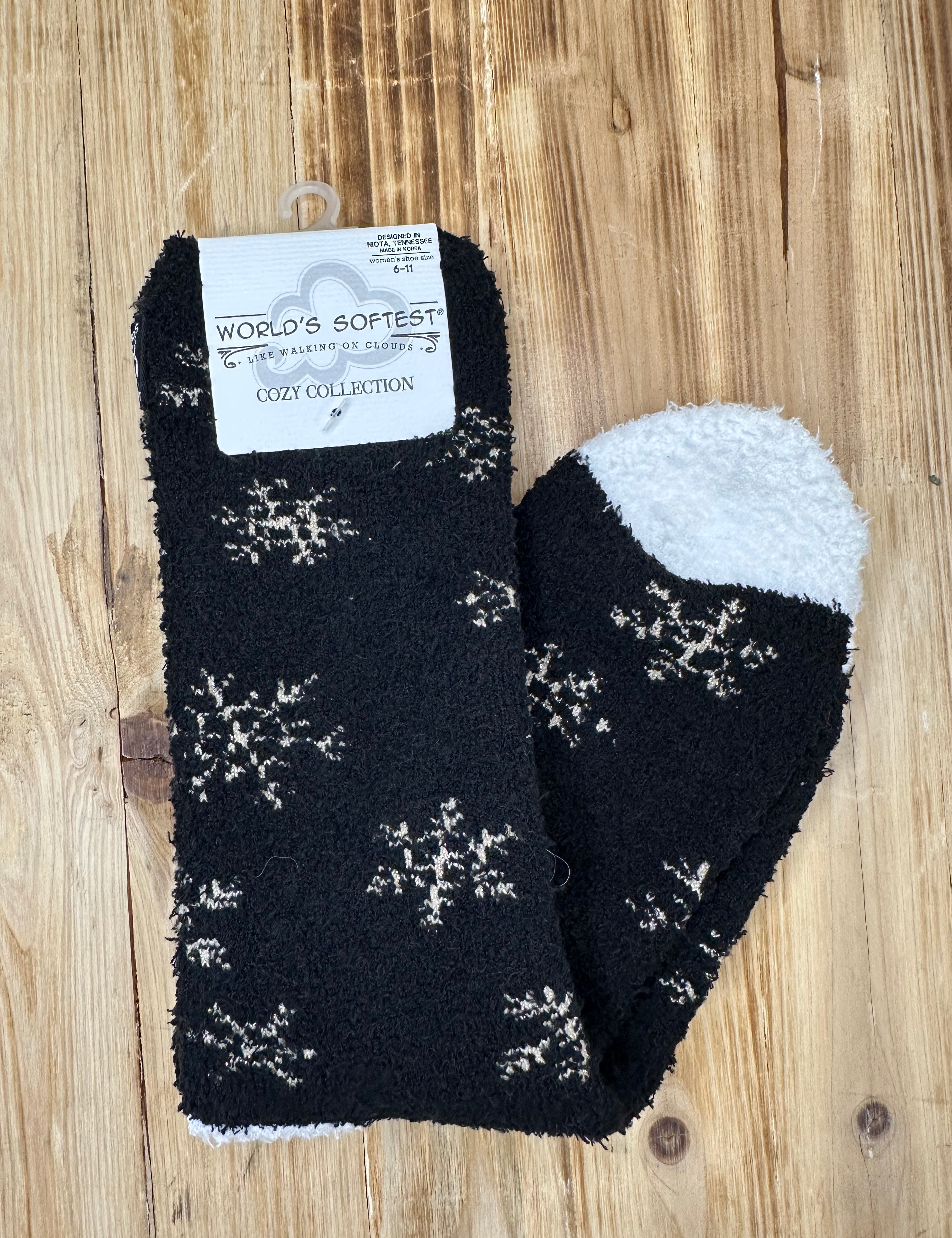 Black Winter Shimmer Sock Accessories- Socks CRESCENT SOCK COMPANY