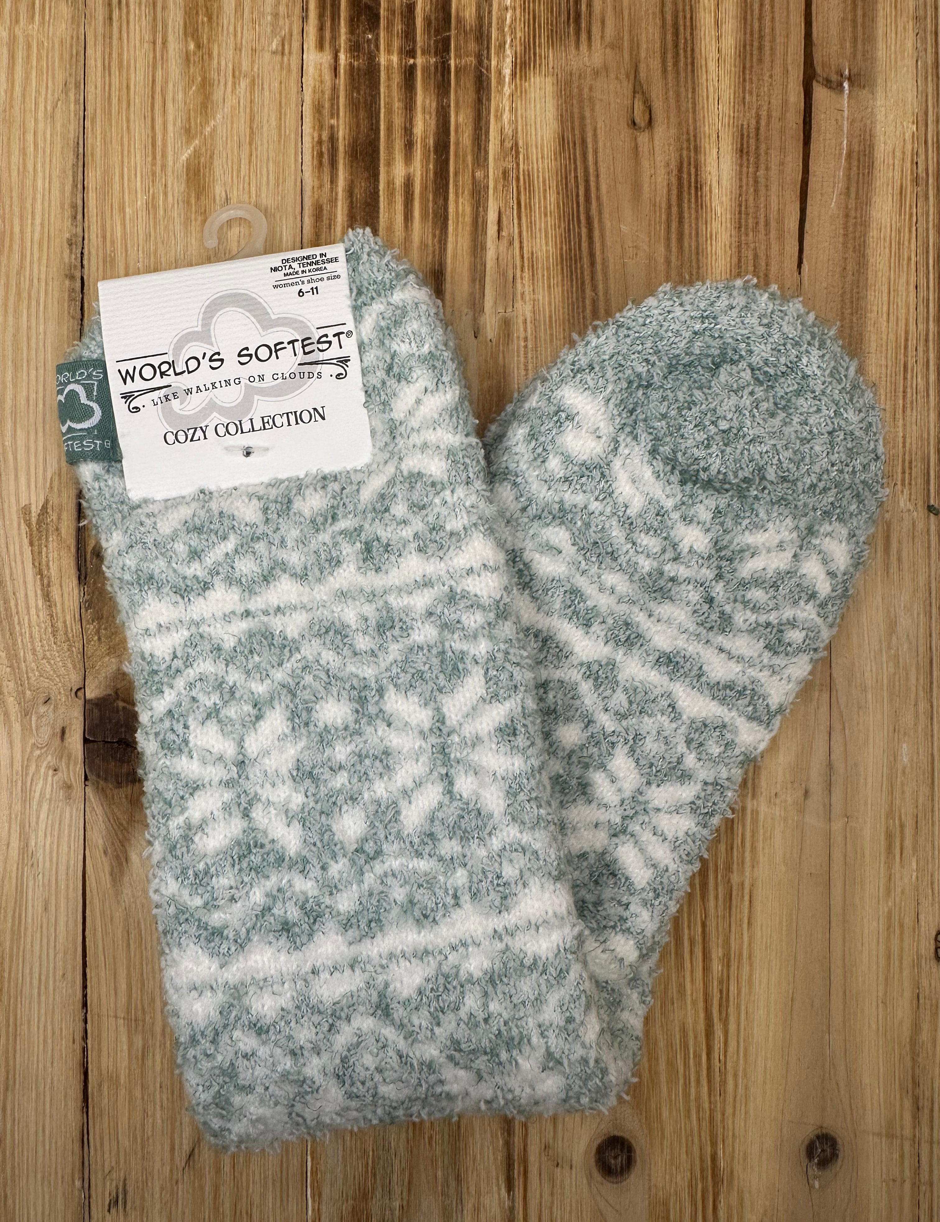 Fair Isle Green Socks Accessories- Socks CRESCENT SOCK COMPANY