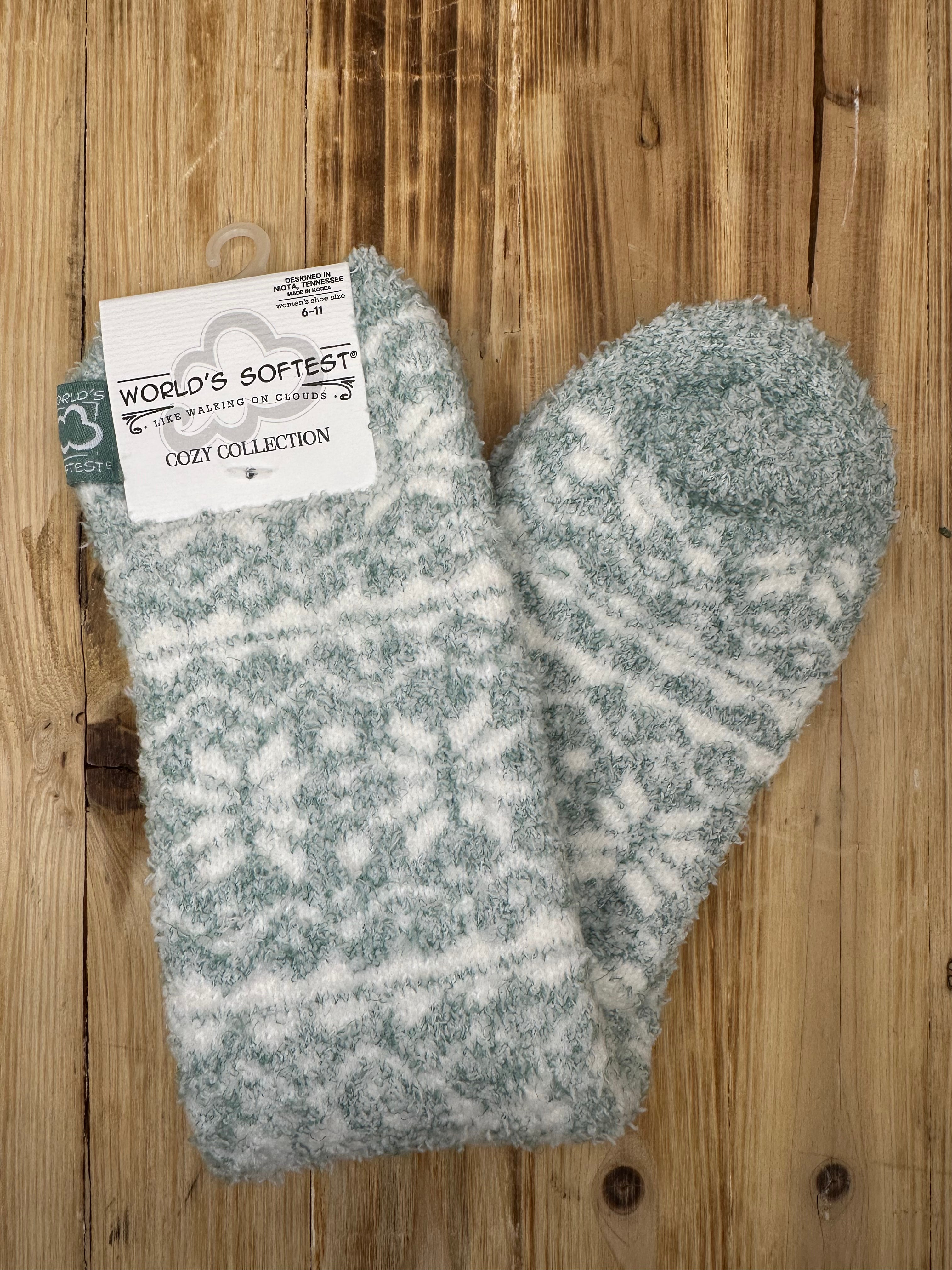 Fair Isle Green Socks Accessories- Socks CRESCENT SOCK COMPANY