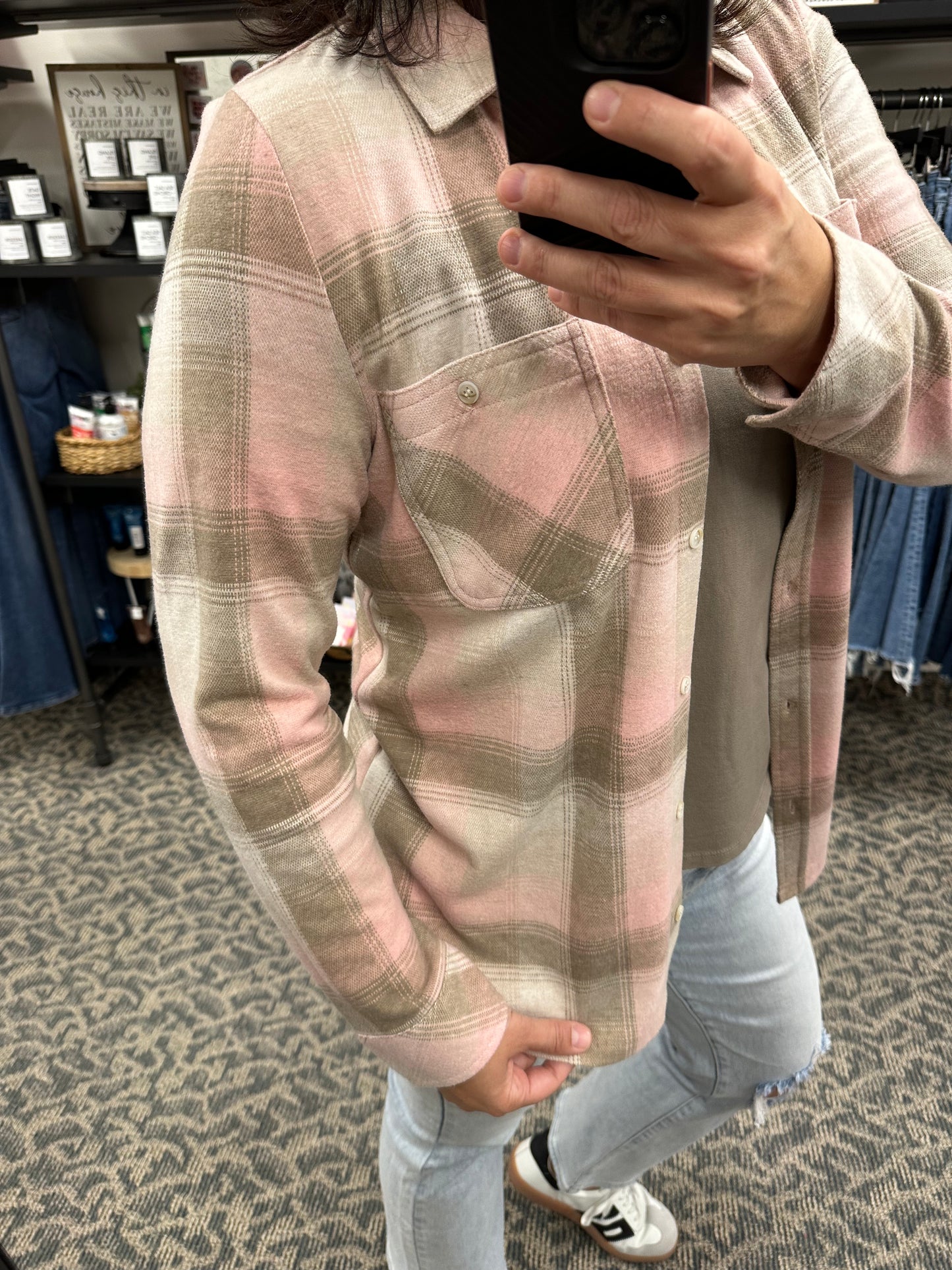 Ivory Salmon Plaid Lewis