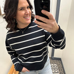 Black Stripe Martina Top Top - Sweatshirt THREAD & SUPPLY