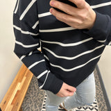 Black Stripe Martina Top Top - Sweatshirt THREAD & SUPPLY