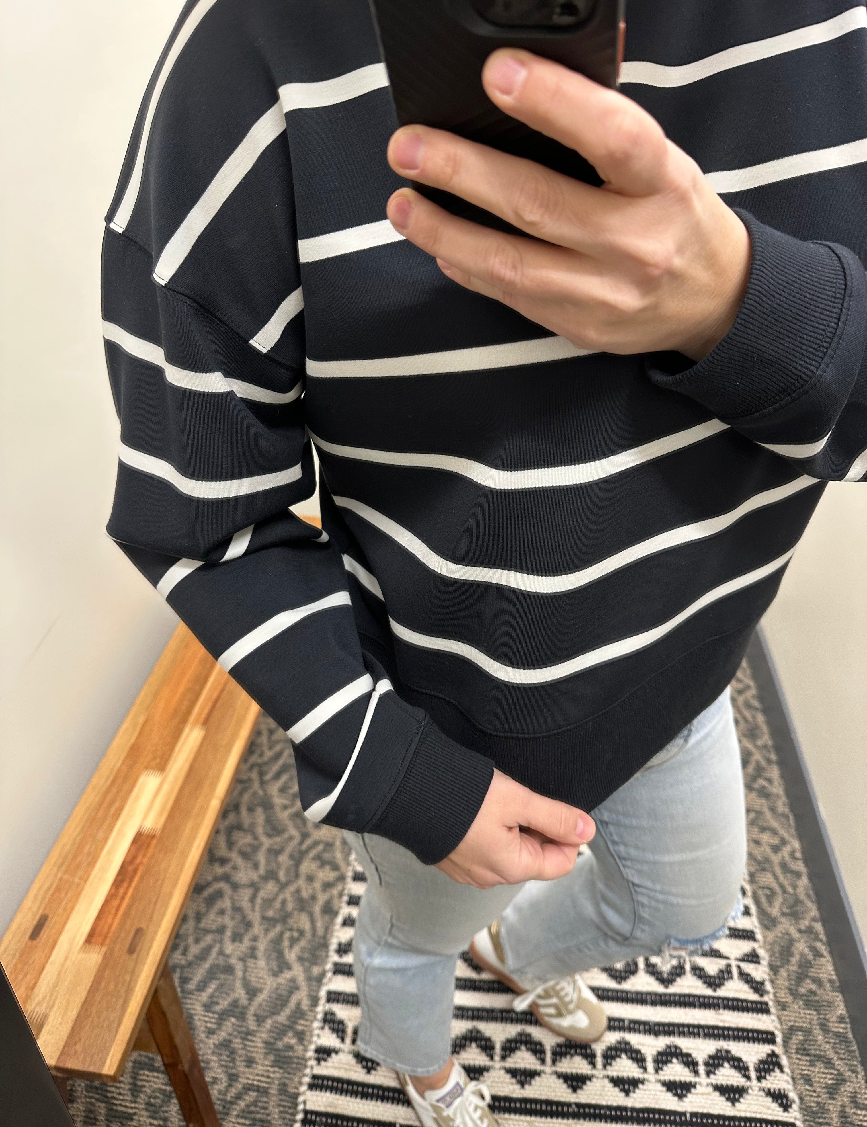 Black Stripe Martina Top Top - Sweatshirt THREAD & SUPPLY