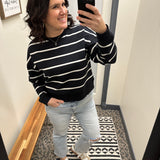 Black Stripe Martina Top Top - Sweatshirt THREAD & SUPPLY