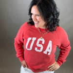 Red Jordan Sweatshirt Top- Sweatshirt THREAD & SUPPLY