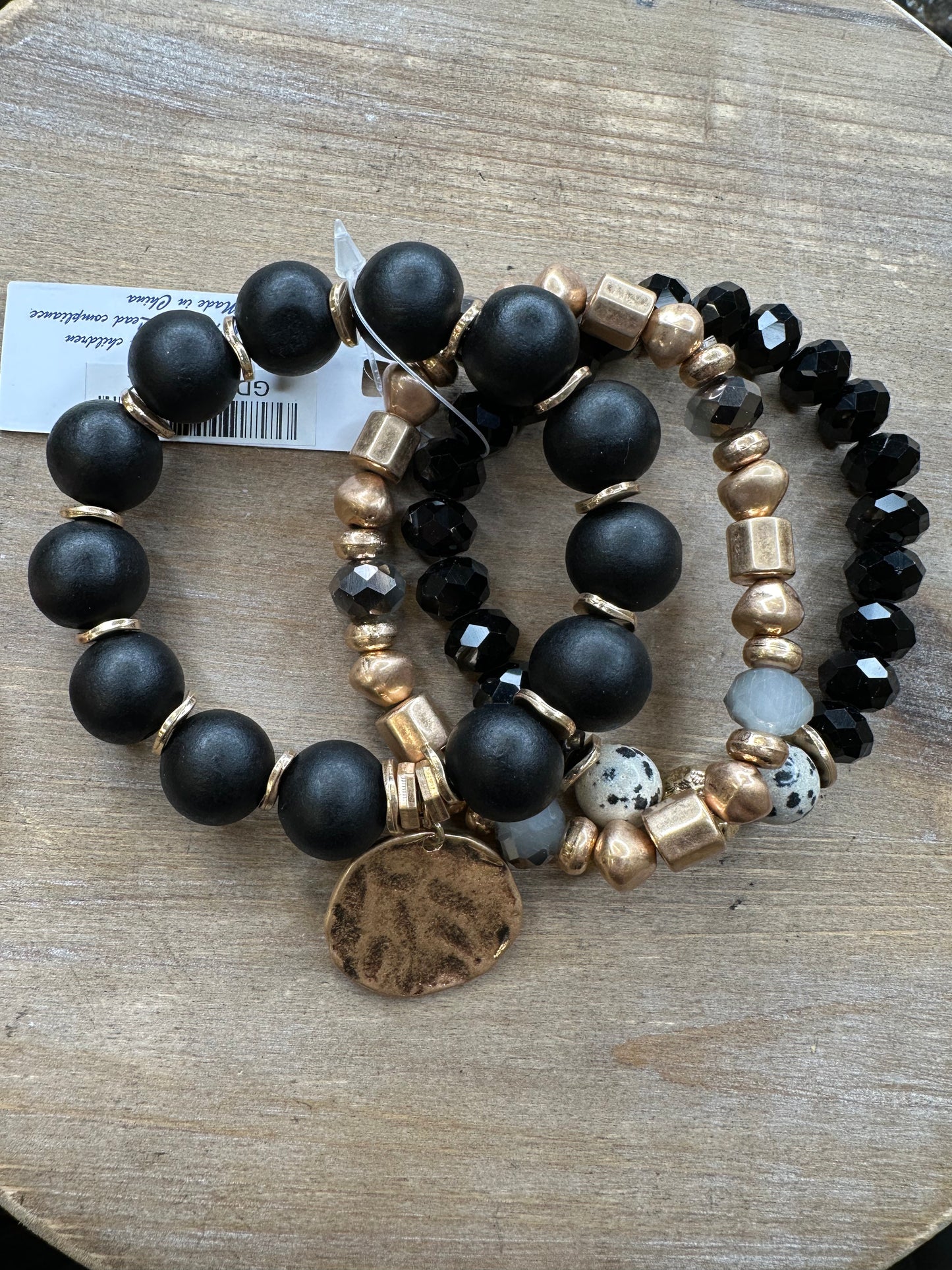 Black Gold Natural Stone Bracelet