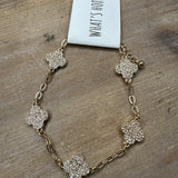 Silver Clover Chain Bracelet Jewelry- Bracelets WHAT'S HOT