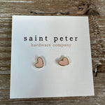 Pink Heart Earrings Jewelry - Earrings St. Peter Hardware