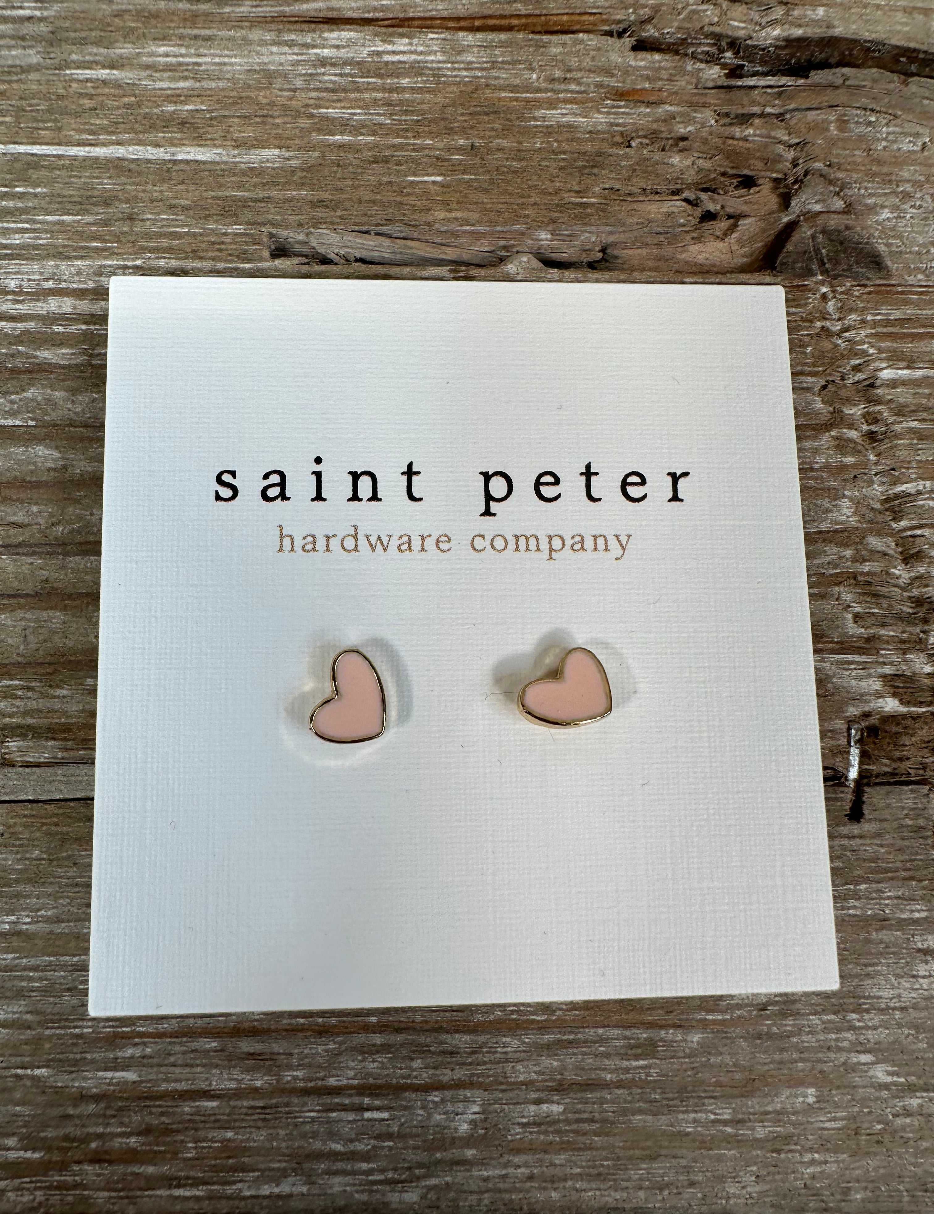Pink Heart Earrings Jewelry - Earrings St. Peter Hardware