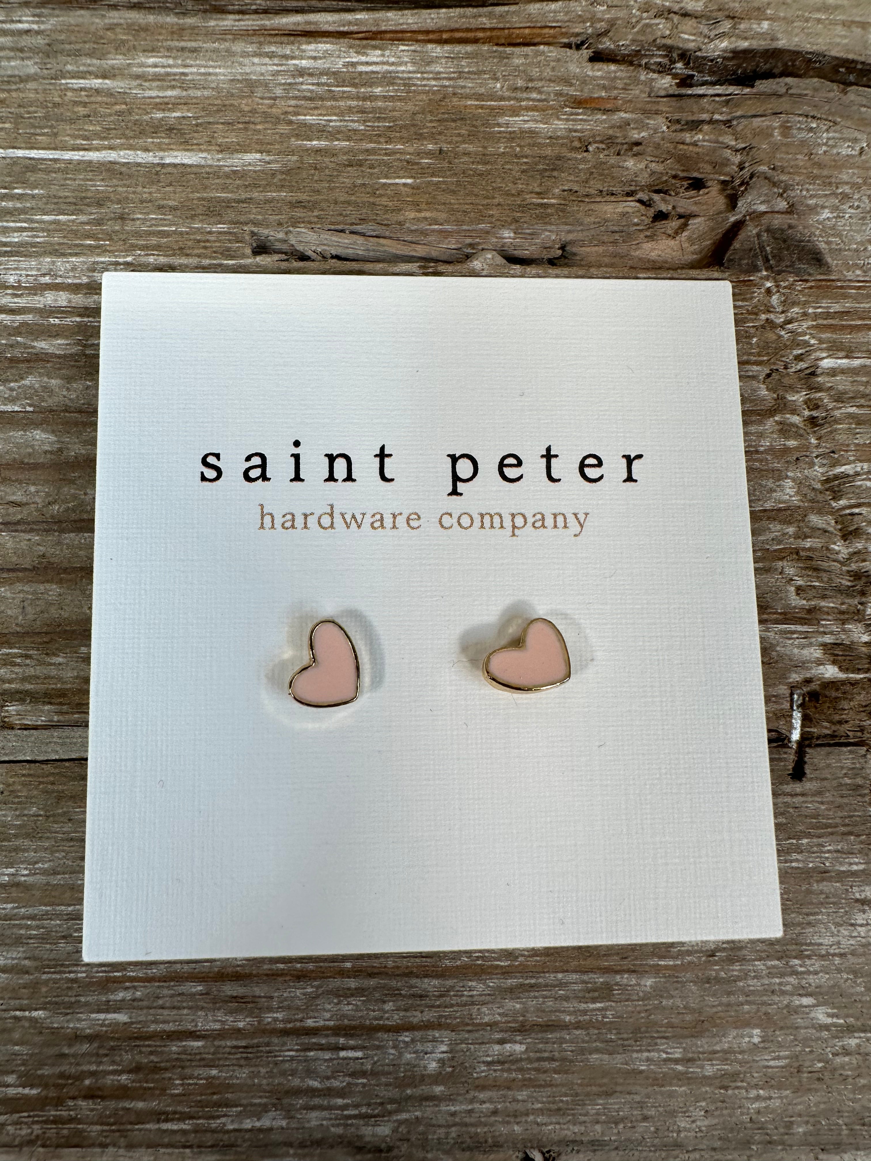 Pink Heart Earrings Jewelry - Earrings St. Peter Hardware