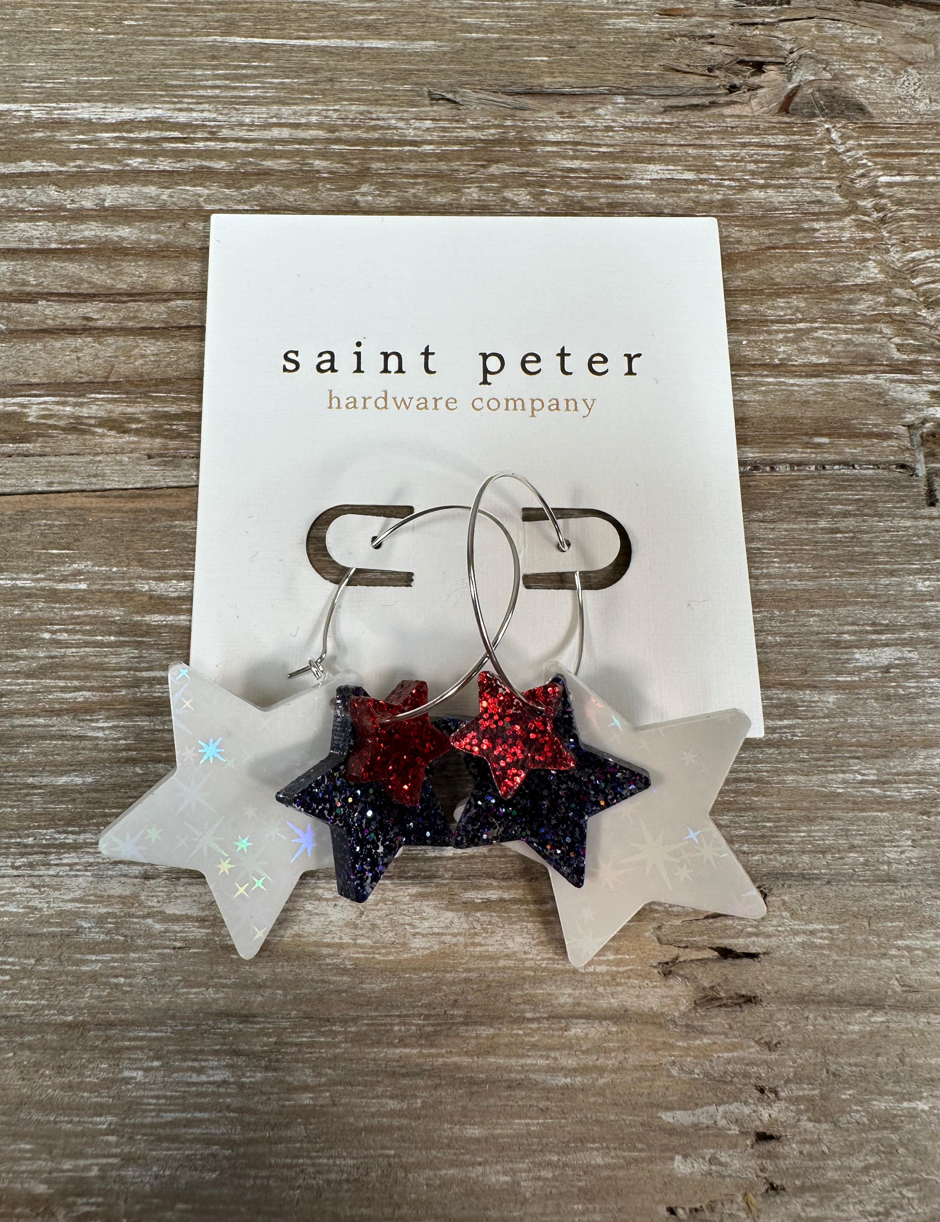 Acrylic Star Earrings Jewelry - Earrings St. Peter Hardware