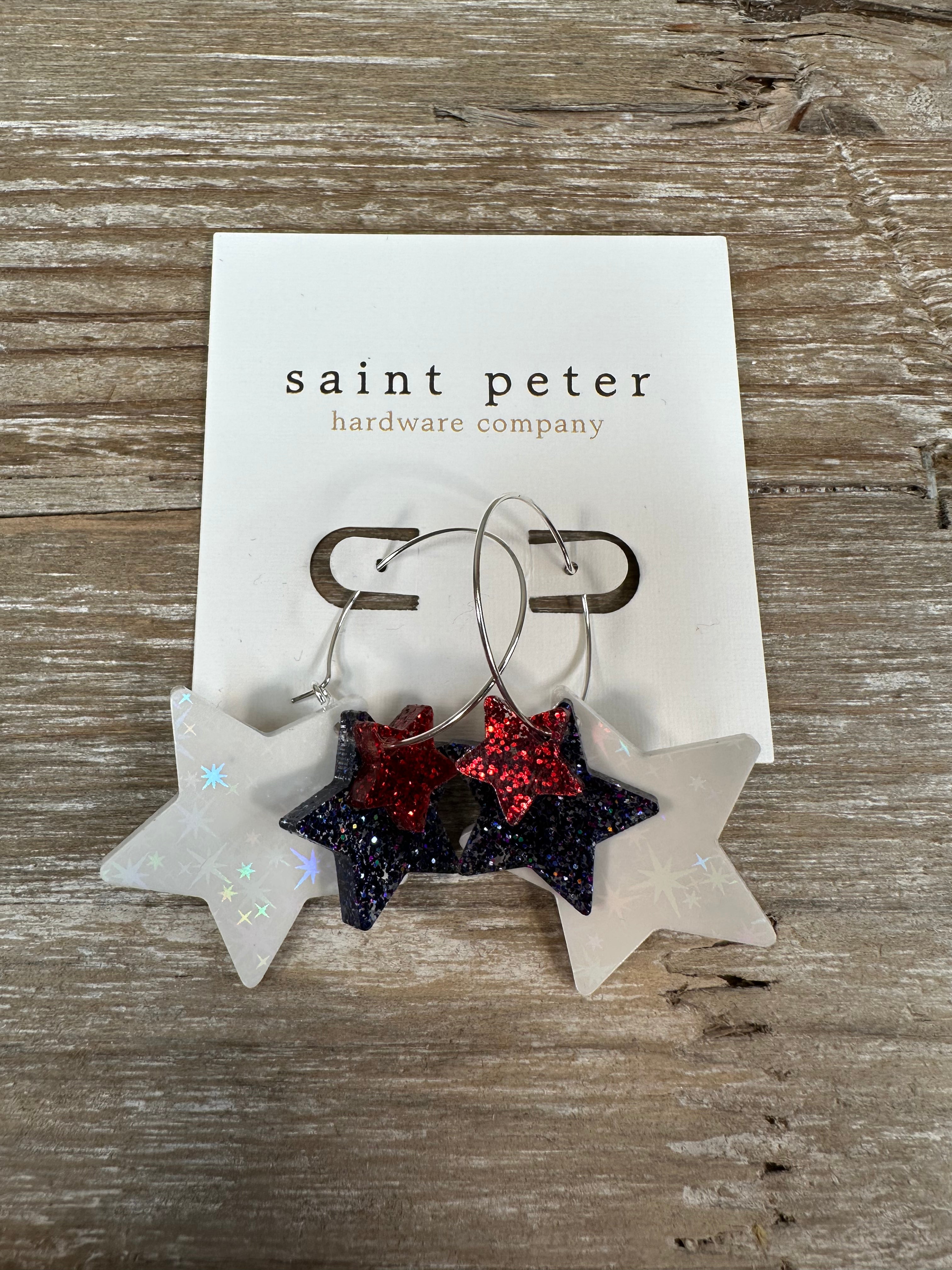 Acrylic Star Earrings Jewelry - Earrings St. Peter Hardware