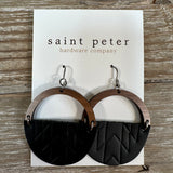 Wood/Black Earrings Jewelry - Earrings St. Peter Hardware