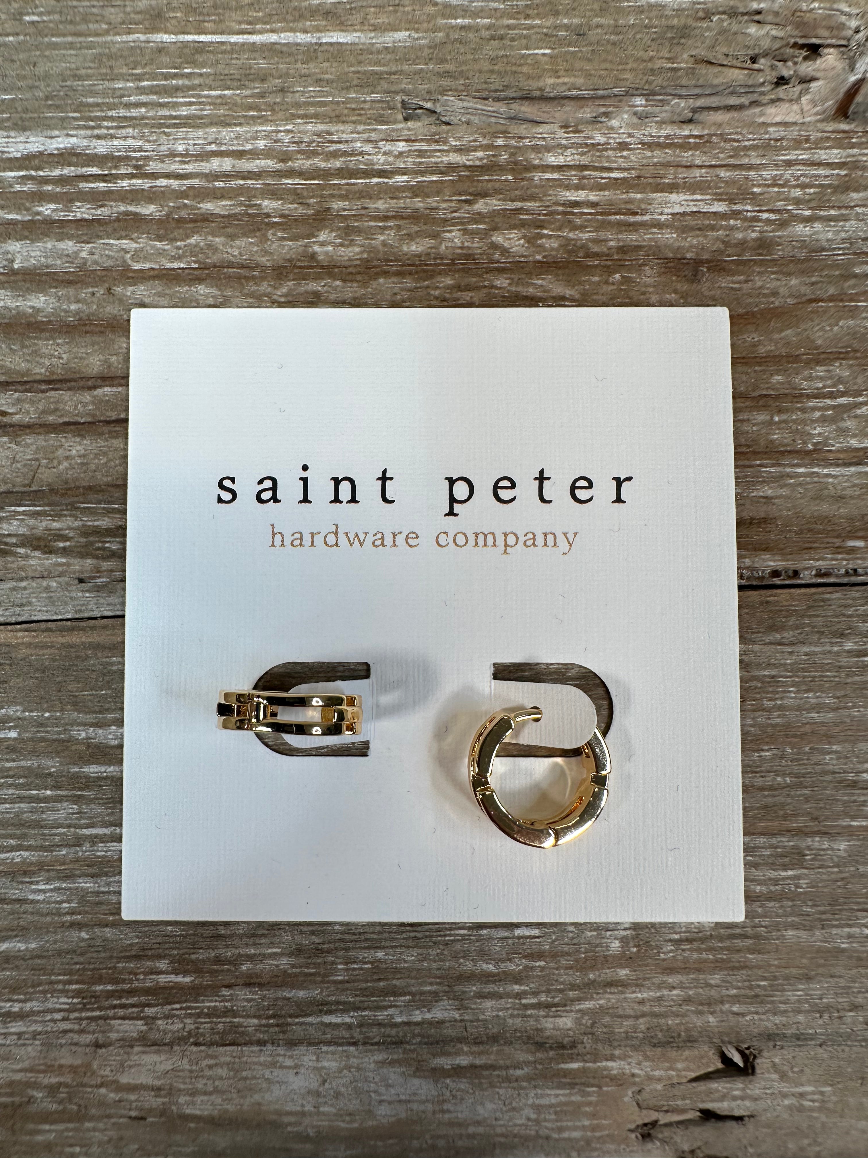 Gold Spacer Huggie Jewelry - Earrings St. Peter Hardware