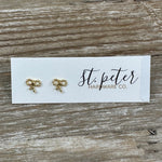 Gold Bow Studs Jewelry - Earrings St. Peter Hardware