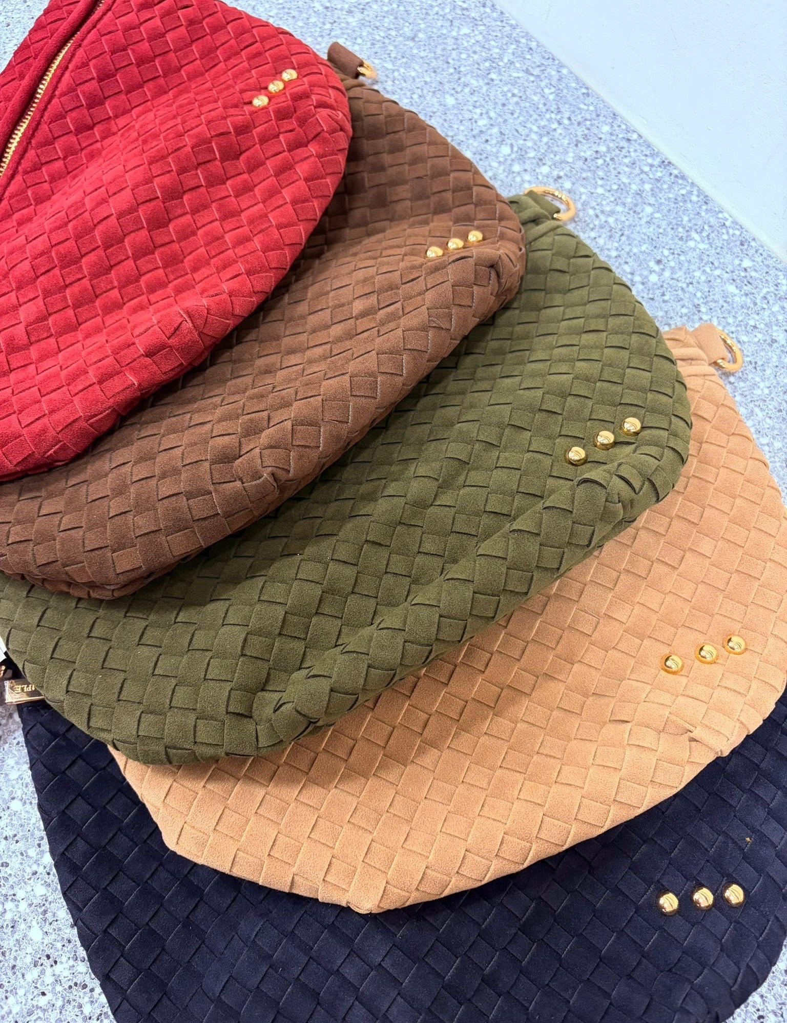 Suede Westlyn Woven Bum Bag Bags- Purses PRETTY SIMPLE WHOLESALE