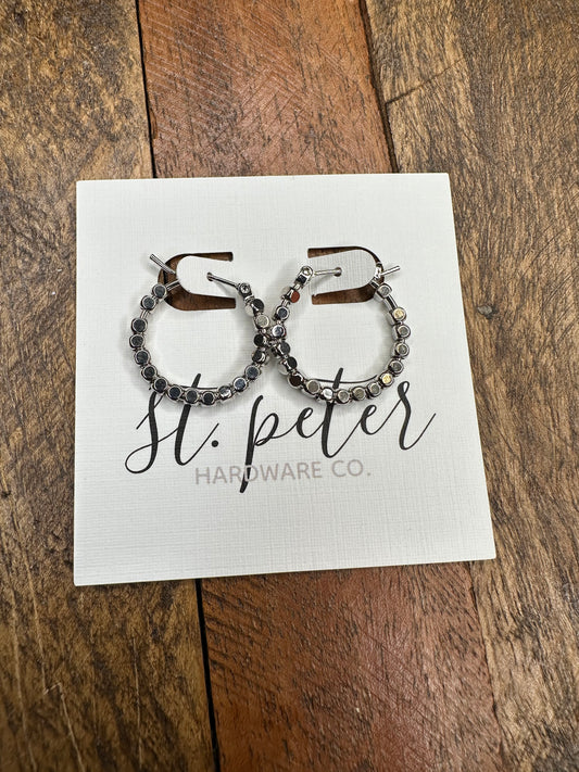 Shiny Silver Hoops