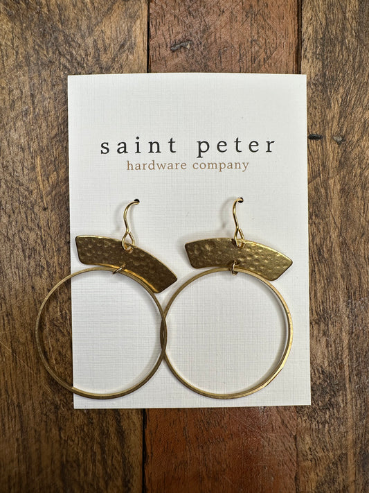 Gold Hoops with Textured Arch