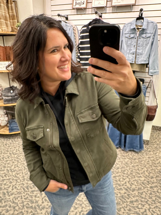 Military Amanda Boxy Jacket (Kut)