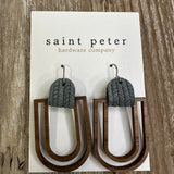 Slate/Wood Earrings