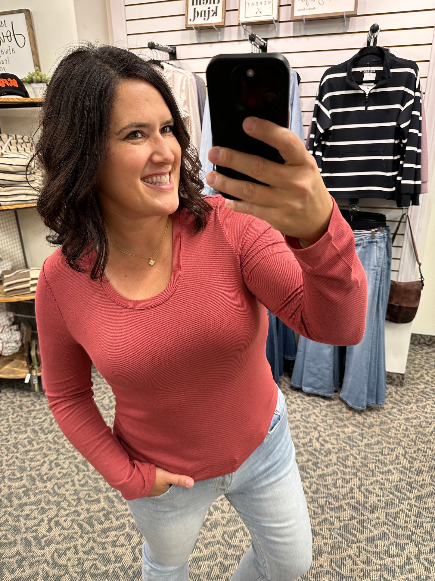 Cranberry Lauren Top