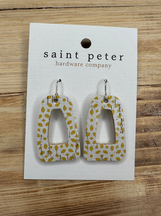 Yellow Abstract Earrings