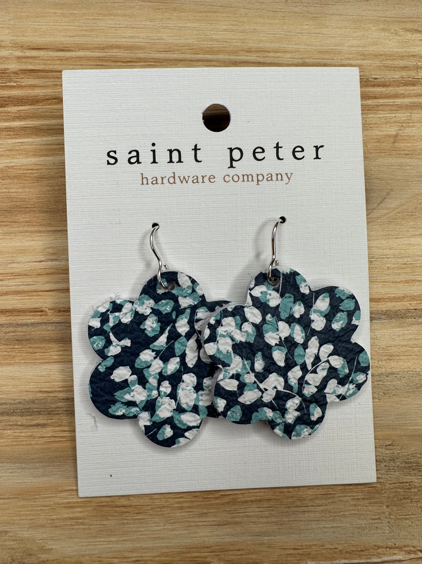 Blue/White Flower Earring