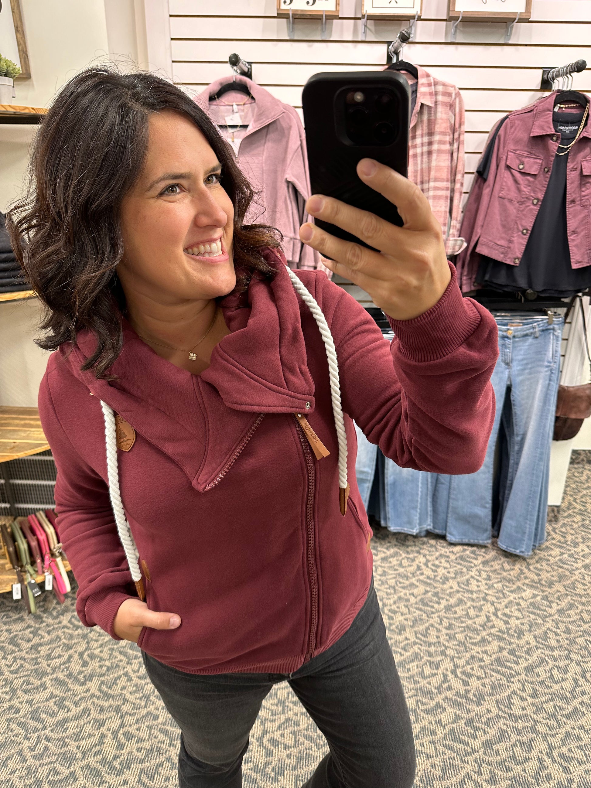 Athena Grape Hoodie Wanakome Bluff Creek Boutique