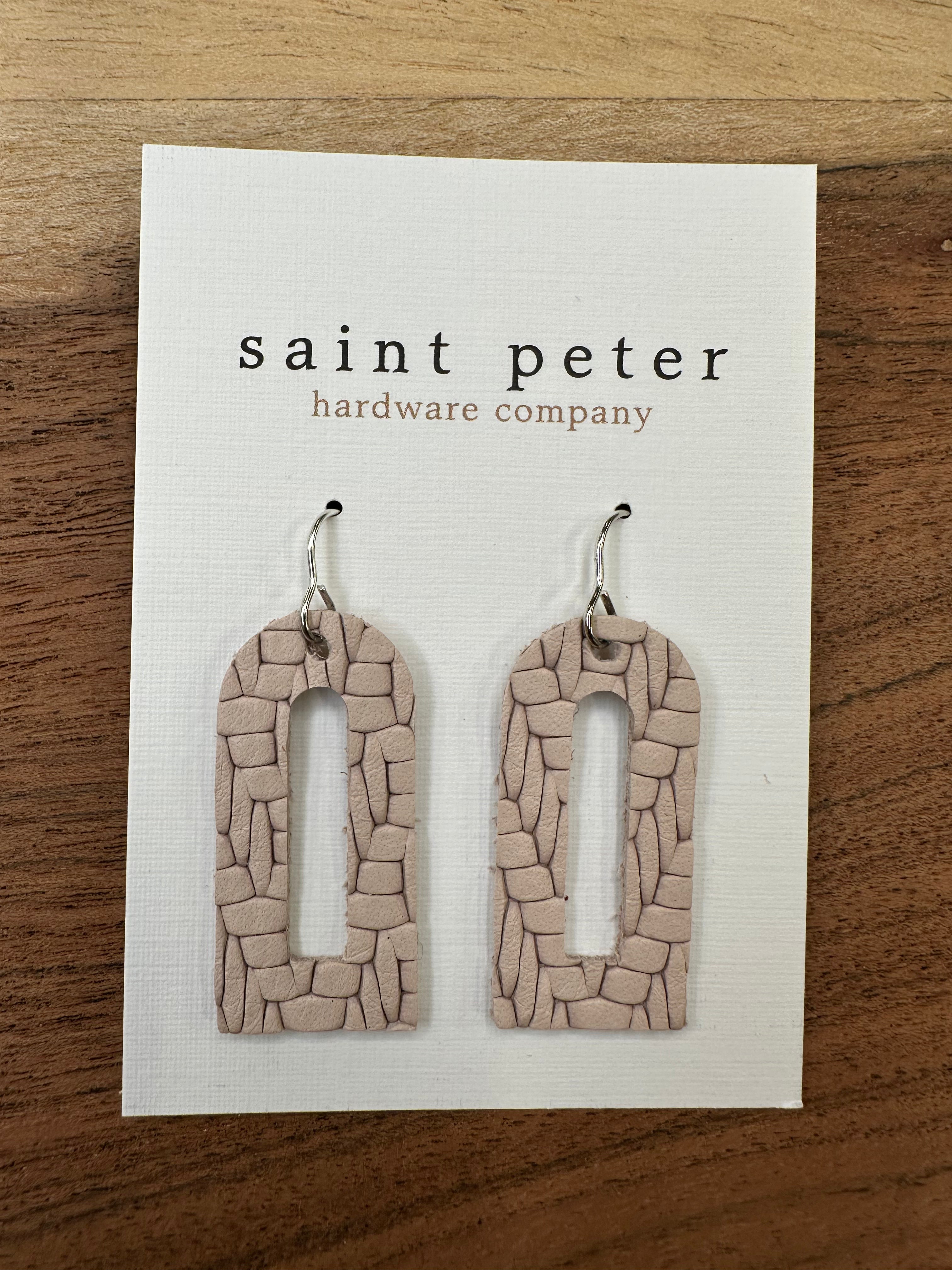 Taupe Pattern Earrings Jewelry - Earrings St. Peter Hardware