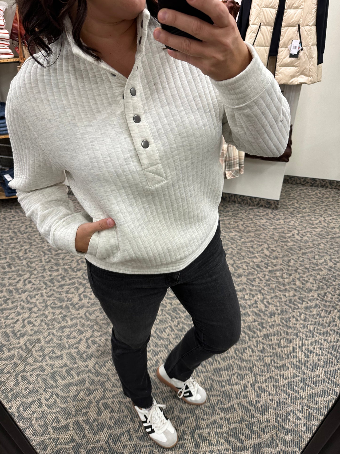 Ivory Heather Annalee Pullover