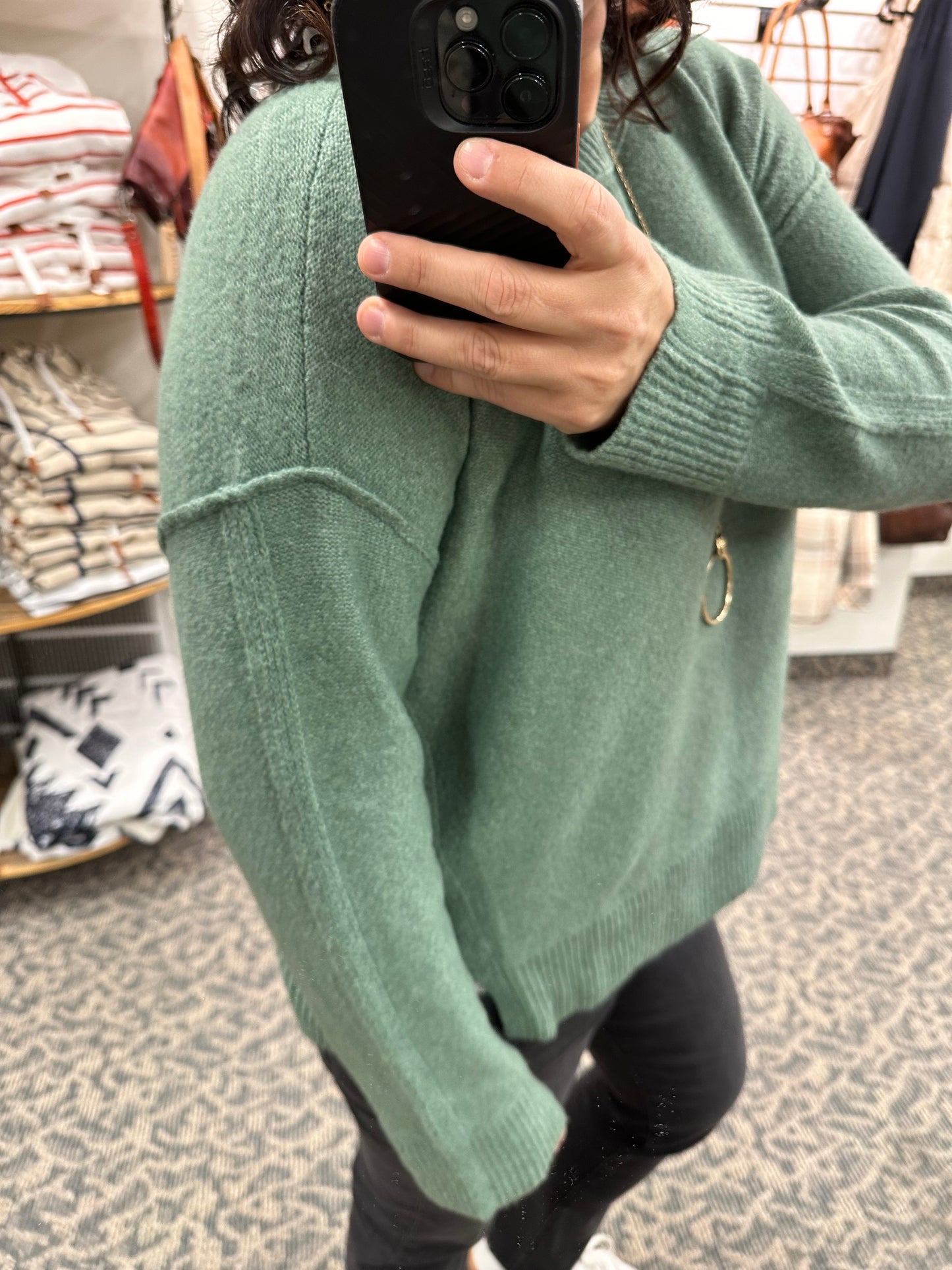 Jade Wide Crew Neck Sweater