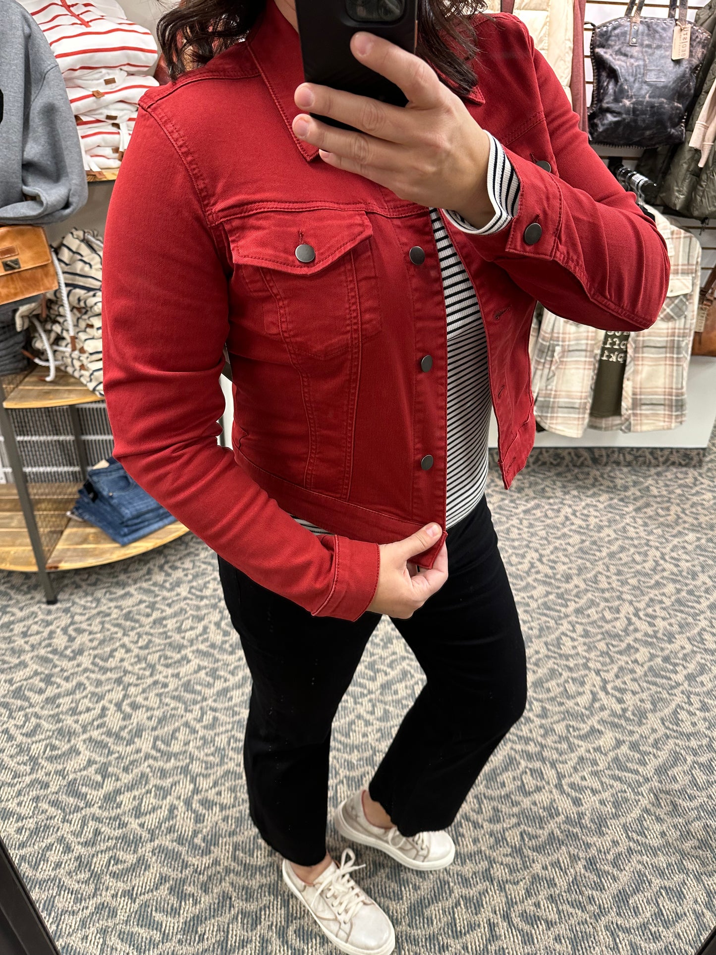 Red Denim Julia Trucker Jacket