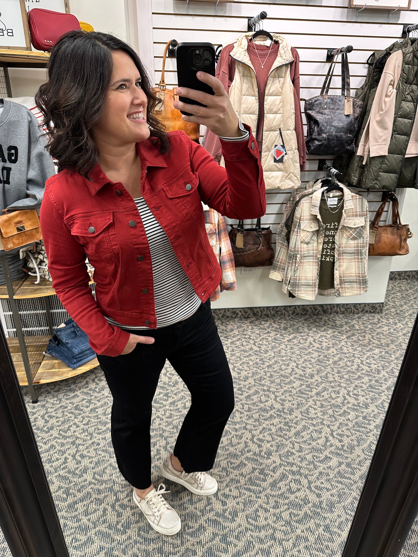 Red Denim Julia Trucker Jacket