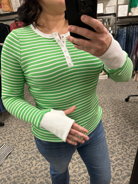 Lime Green Henley Top