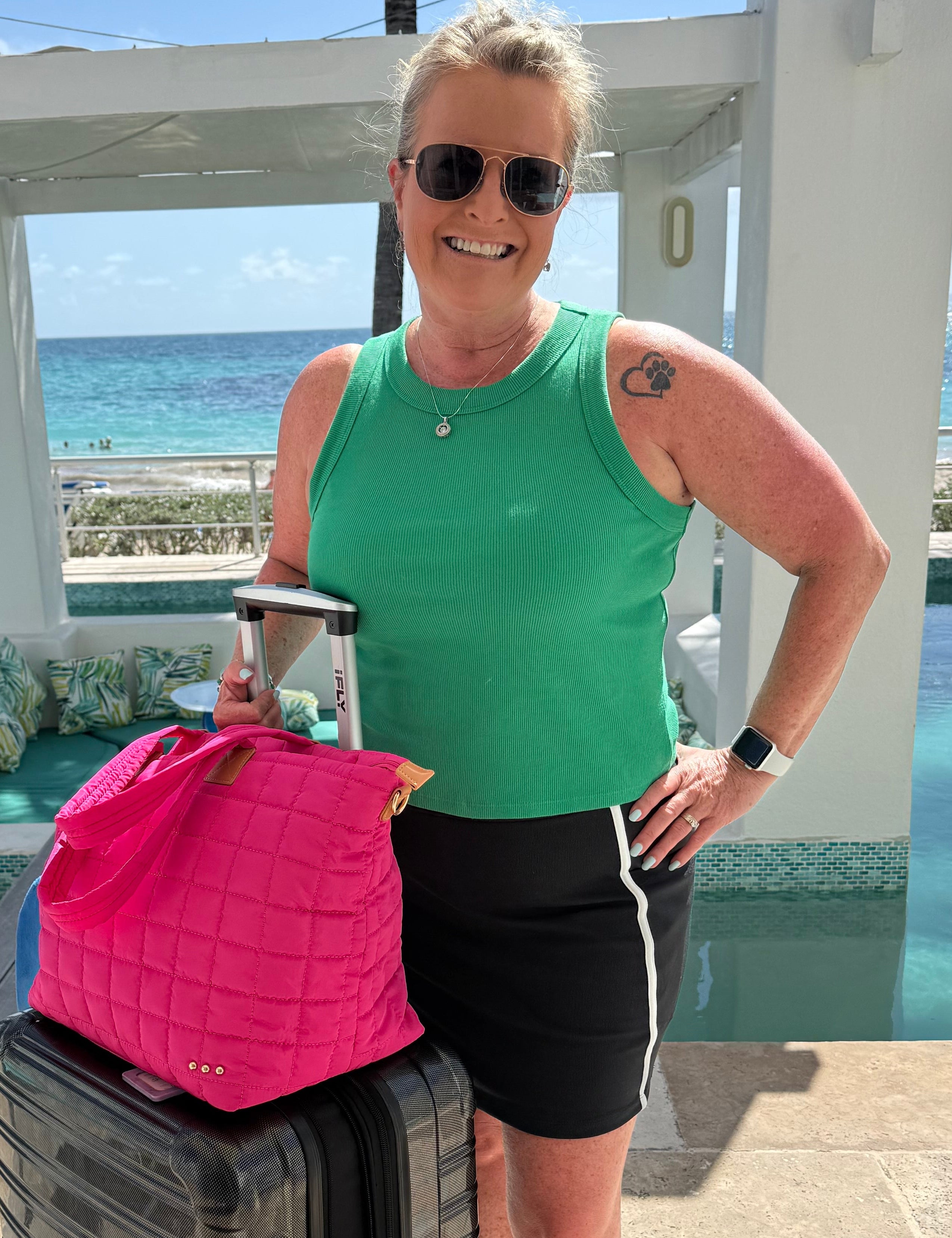 Black White Rib Carlton Skort Bottom- Skirt THREAD & SUPPLY