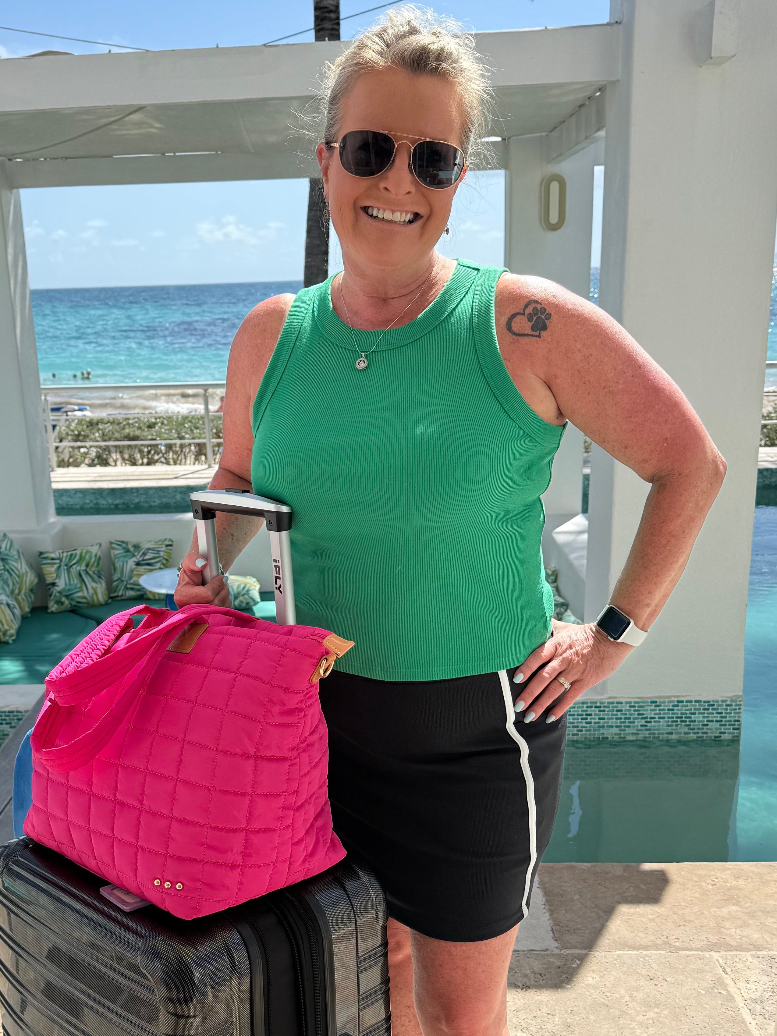 Black White Rib Carlton Skort Bottom- Skirt THREAD & SUPPLY