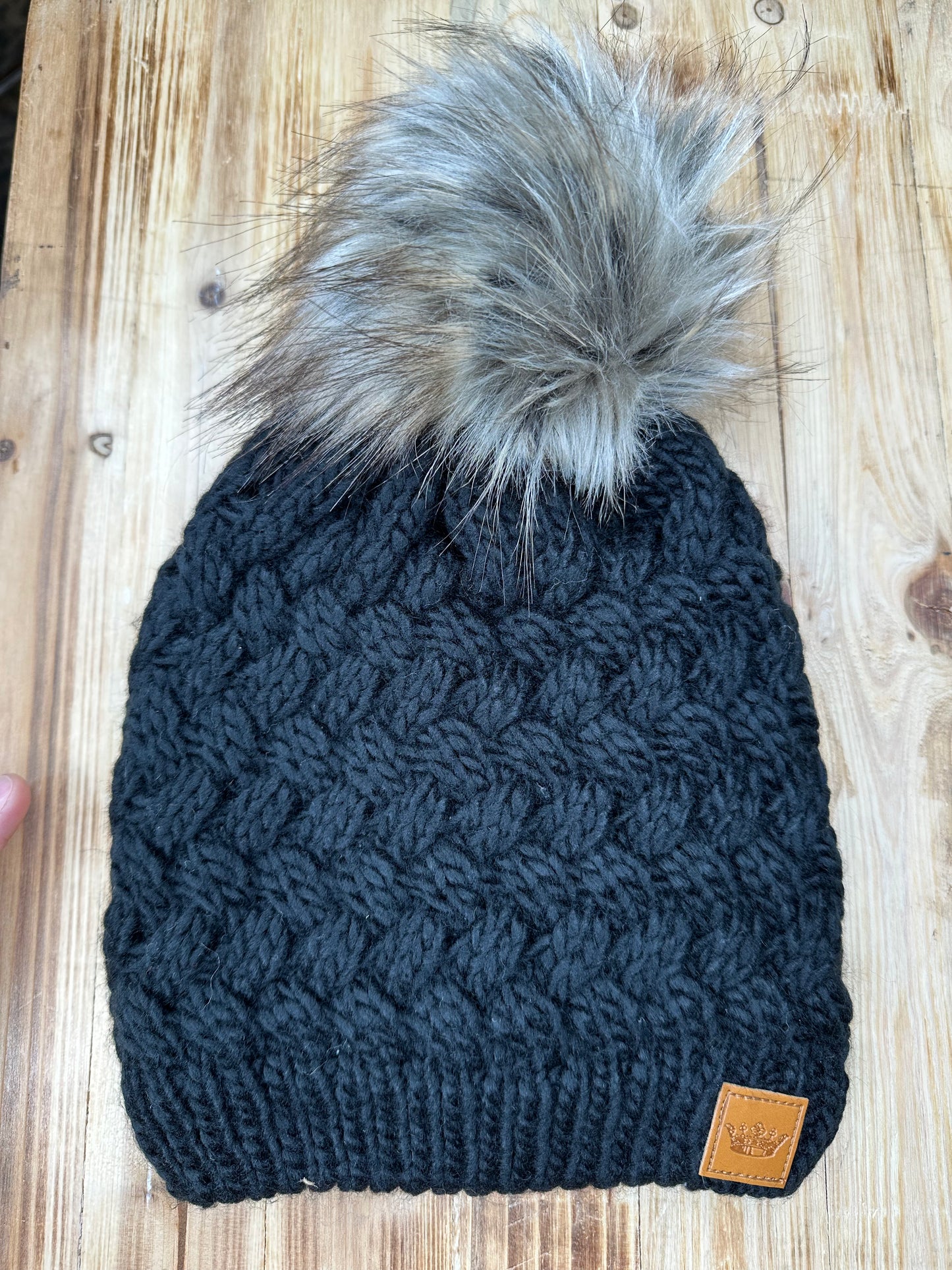 Black Pom Hat