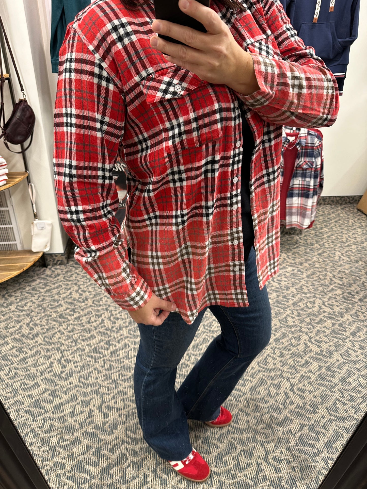 Red White Black Marlee Plaid