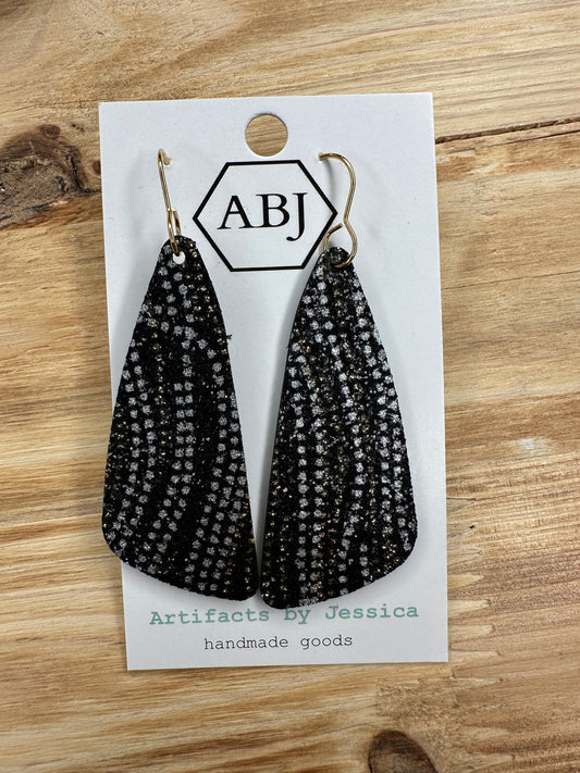 Black Gold Shimmer Earrings